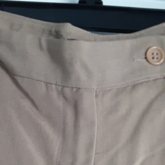 GIORGIO ARMANI KAIKI TAUPE MAN TAILORED PANTS WOMAN'S 29" WAIST SILK - Picture 2 of 6